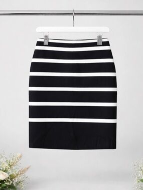 Talbots Striped Pencil Skirt